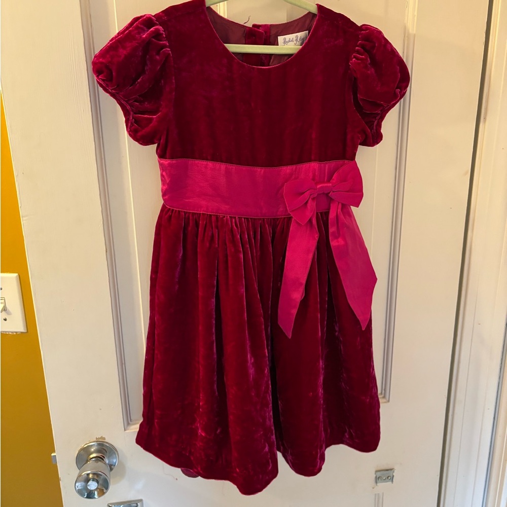 Rachel Riley Red Velvet Kids Formal Dress
